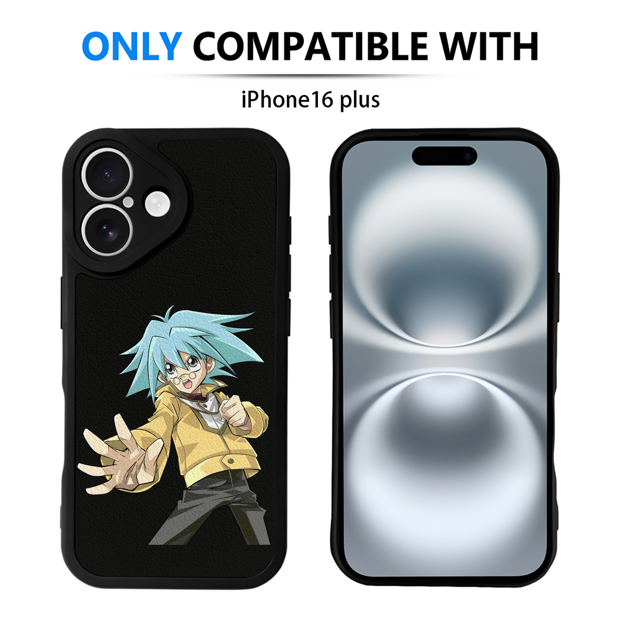 （画像用） 遊☆戯☆王 Yu-Gi-Oh! 【iPhone 16シリーズ対応】シリコンスマホケース（レザー調） 材質：シリコン